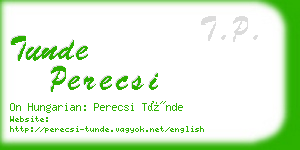 tunde perecsi business card